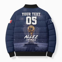 Custom World Football 2026 France Bomber Puffer Jacket Allez Les Bleus