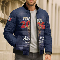Custom World Football 2026 France Bomber Puffer Jacket Allez Les Bleus