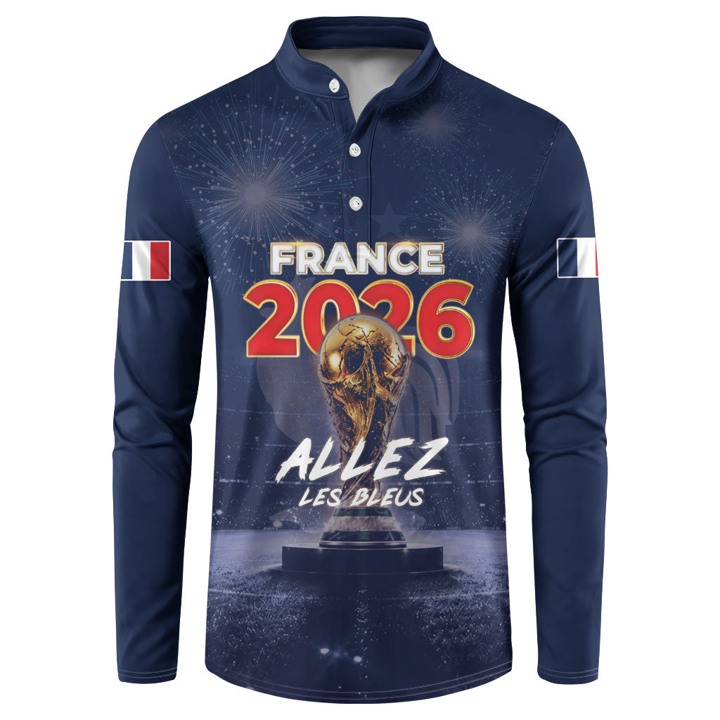 Custom World Football 2026 France Button Sweatshirt Allez Les Bleus
