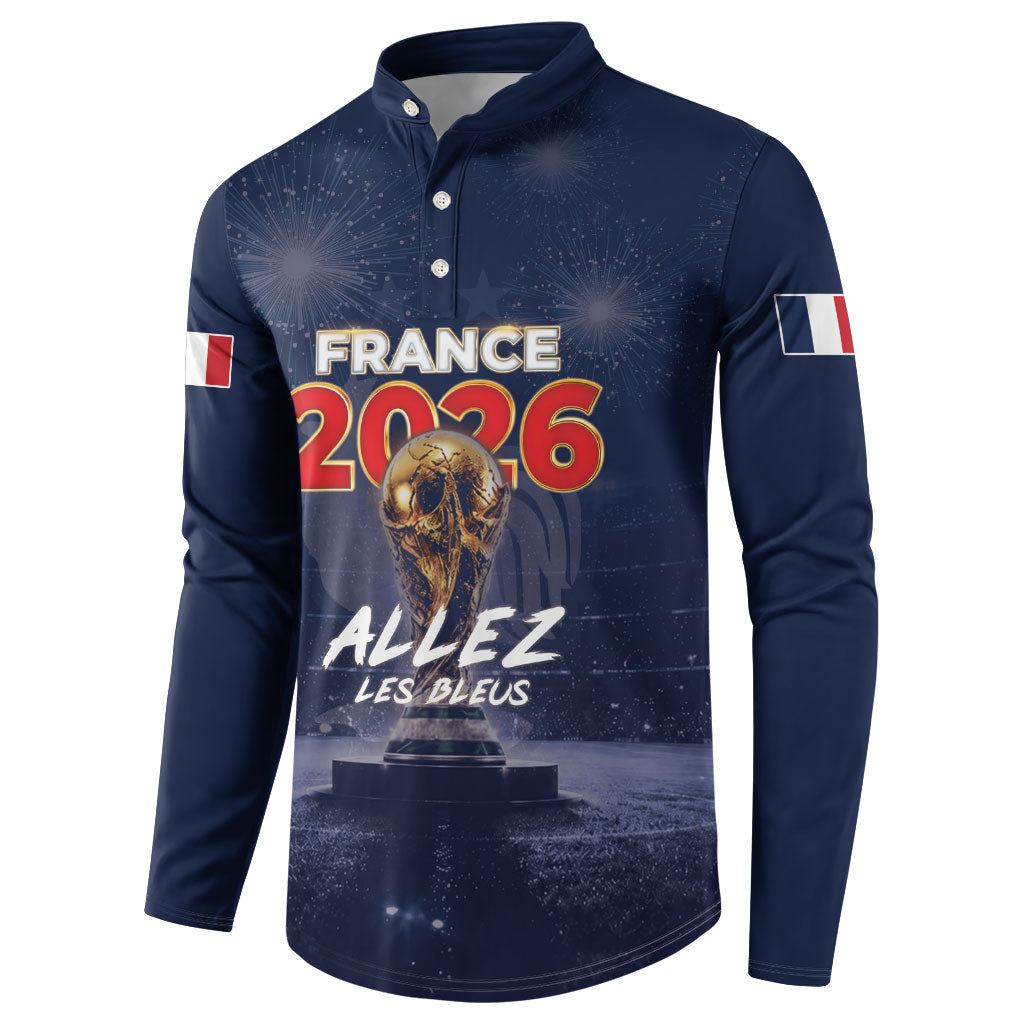 Custom World Football 2026 France Button Sweatshirt Allez Les Bleus