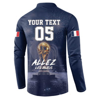 Custom World Football 2026 France Button Sweatshirt Allez Les Bleus