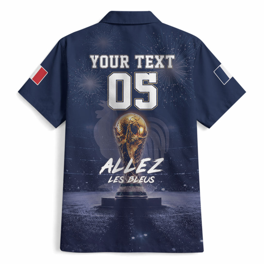 Custom World Football 2026 France Hawaiian Shirt Allez Les Bleus