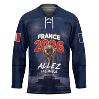 Custom World Football 2026 France Hockey Jersey Allez Les Bleus