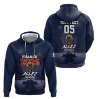 Custom World Football 2026 France Hoodie Allez Les Bleus