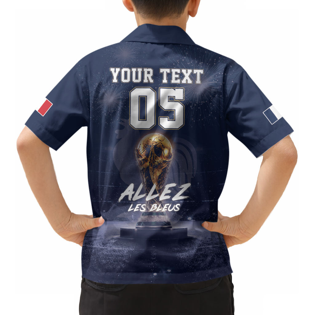 Custom World Football 2026 France Kid Hawaiian Shirt Allez Les Bleus