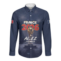 Custom World Football 2026 France Long Sleeve Button Shirt Allez Les Bleus