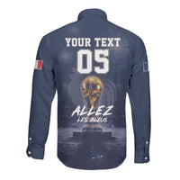 Custom World Football 2026 France Long Sleeve Button Shirt Allez Les Bleus