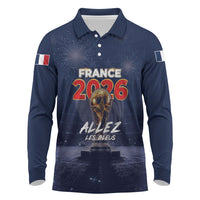 Custom World Football 2026 France Long Sleeve Polo Shirt Allez Les Bleus