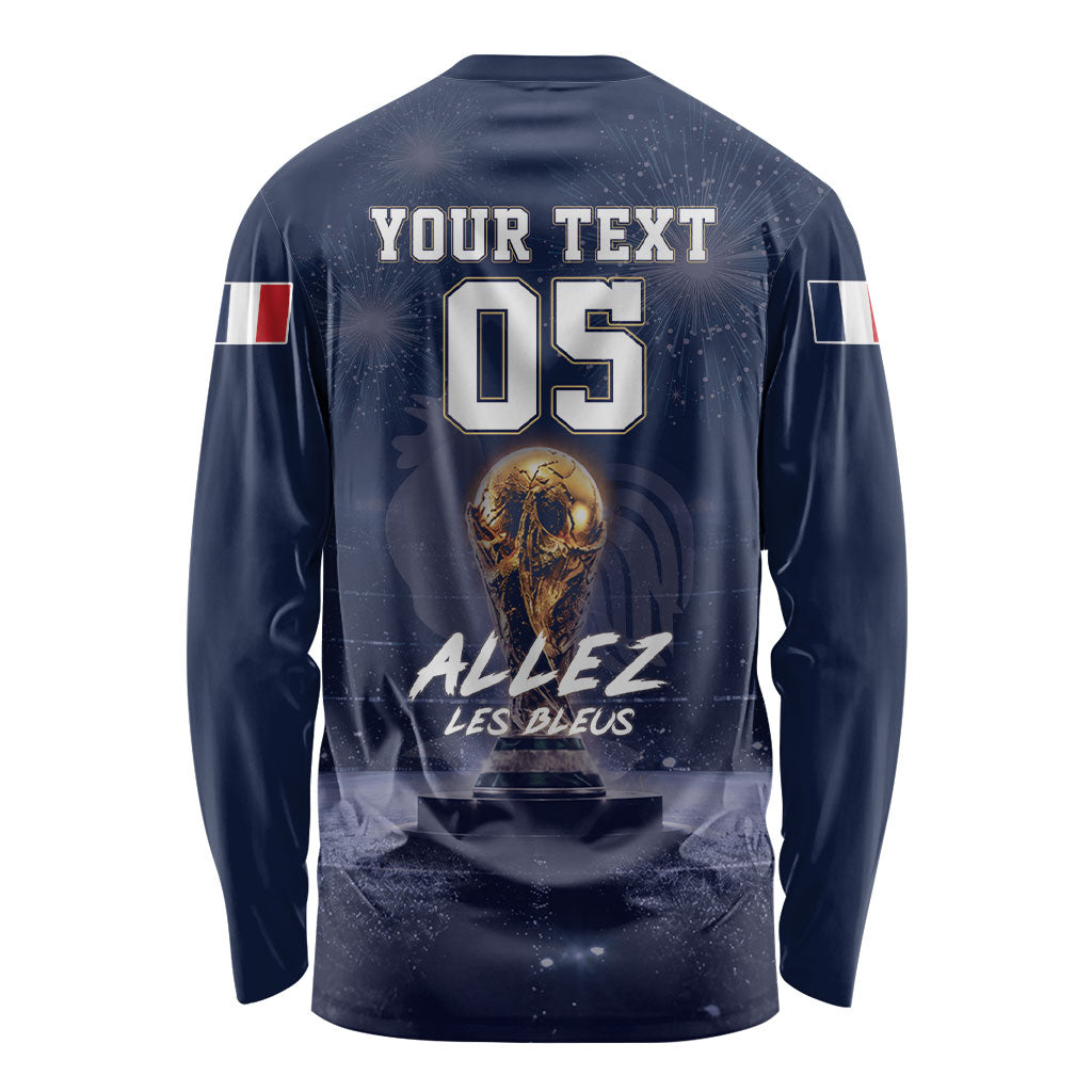 Custom World Football 2026 France Long Sleeve Shirt Allez Les Bleus