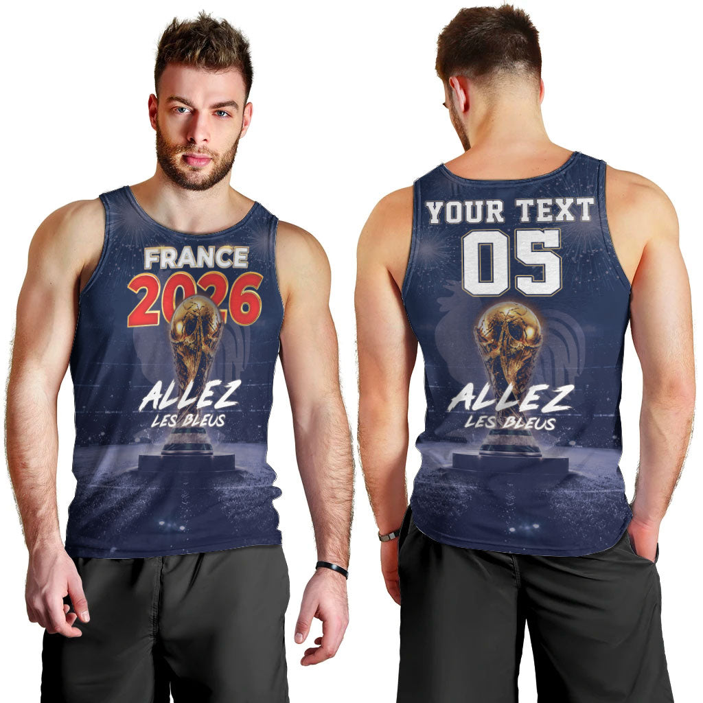 Custom World Football 2026 France Men Tank Top Allez Les Bleus
