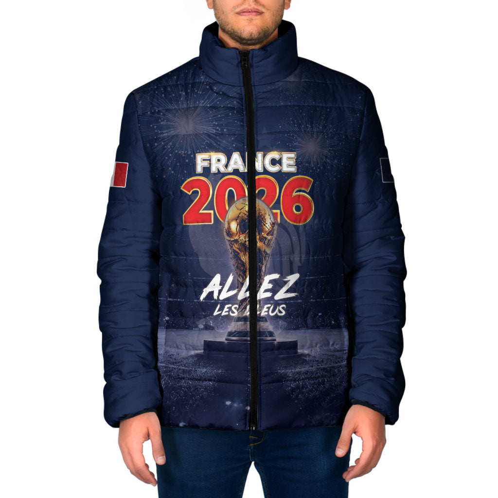 Custom World Football 2026 France Padded Jacket Allez Les Bleus