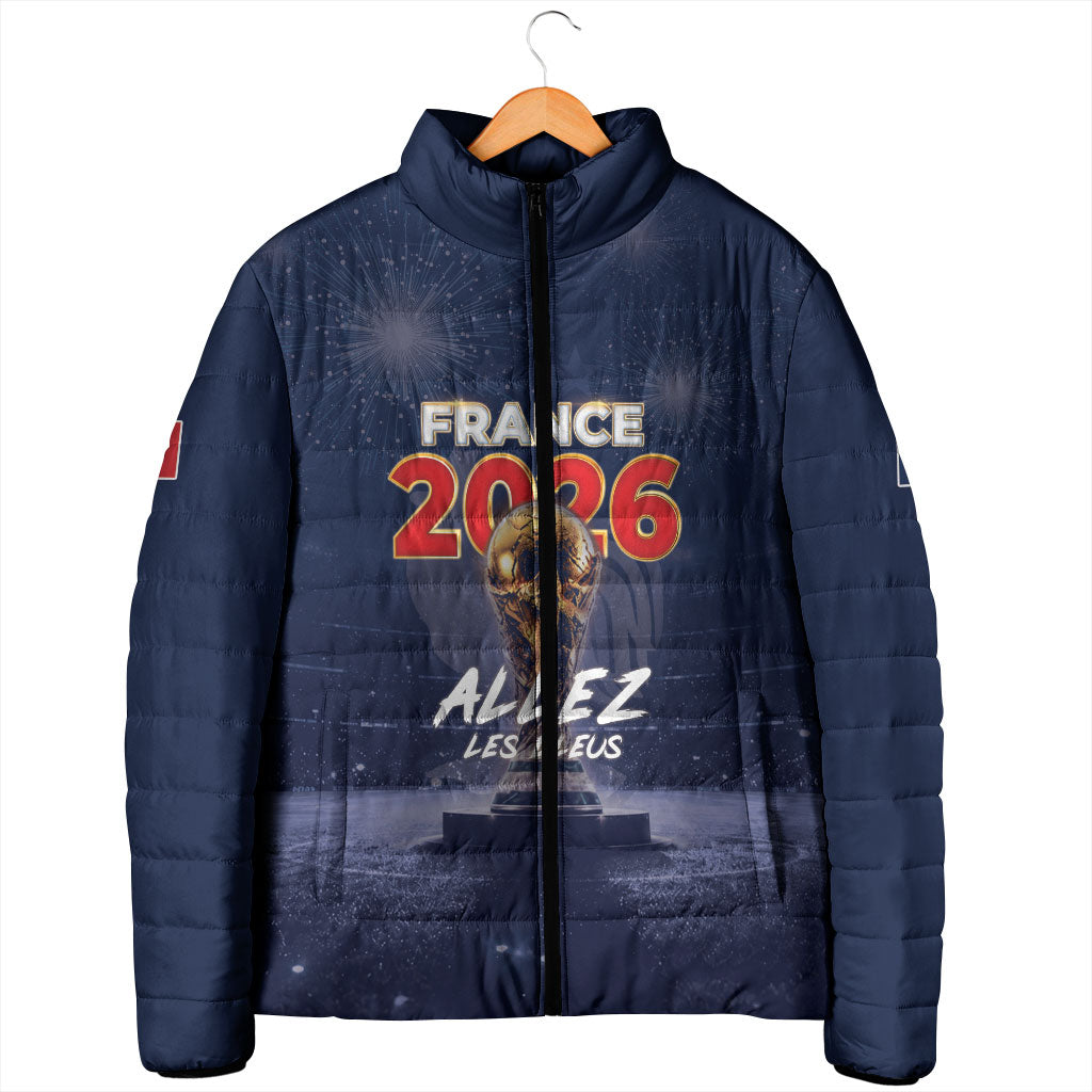 Custom World Football 2026 France Padded Jacket Allez Les Bleus