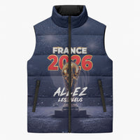 Custom World Football 2026 France Sleeveless Puffer Jacket Allez Les Bleus