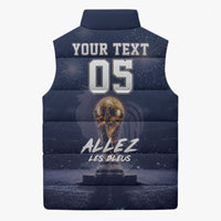 Custom World Football 2026 France Sleeveless Puffer Jacket Allez Les Bleus