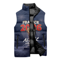 Custom World Football 2026 France Sleeveless Puffer Jacket Allez Les Bleus
