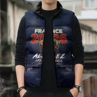 Custom World Football 2026 France Sleeveless Puffer Jacket Allez Les Bleus