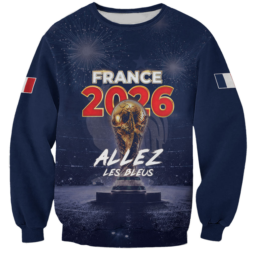 Custom World Football 2026 France Sweatshirt Allez Les Bleus