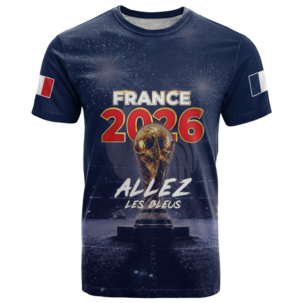 Custom World Football 2026 France T Shirt Allez Les Bleus