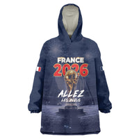 Custom World Football 2026 France Wearable Blanket Hoodie Allez Les Bleus