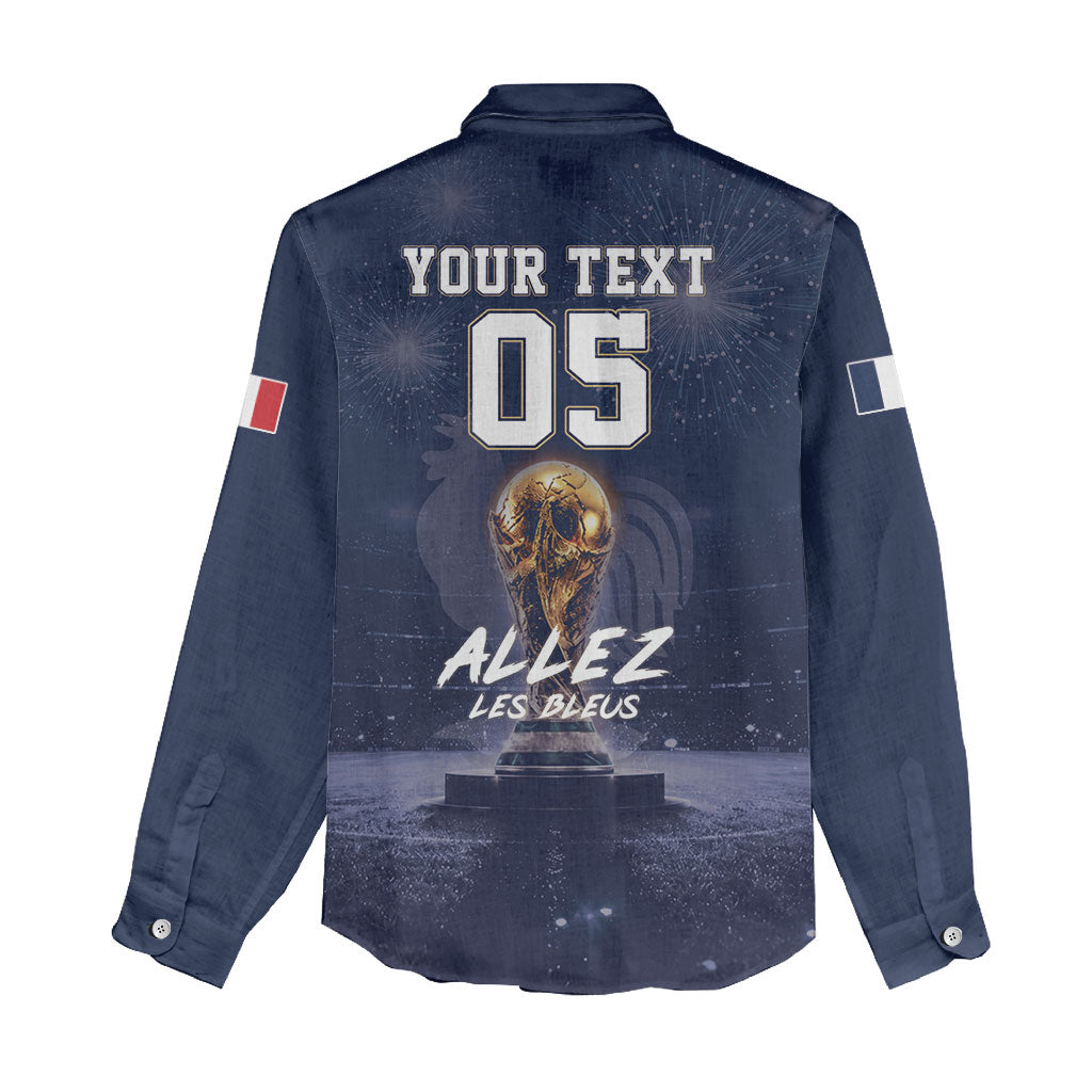 Custom World Football 2026 France Women Casual Shirt Allez Les Bleus