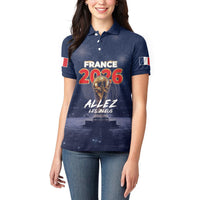Custom World Football 2026 France Women Polo Shirt Allez Les Bleus