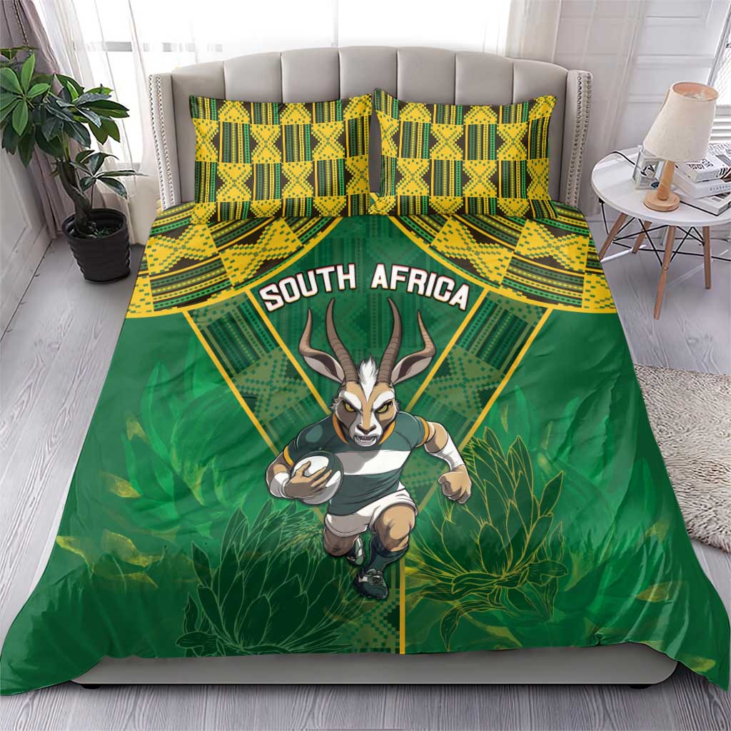 South Africa Rugby 2024 Bedding Set Go Bokke African Pattern LT05 - Wonder Print Shop
