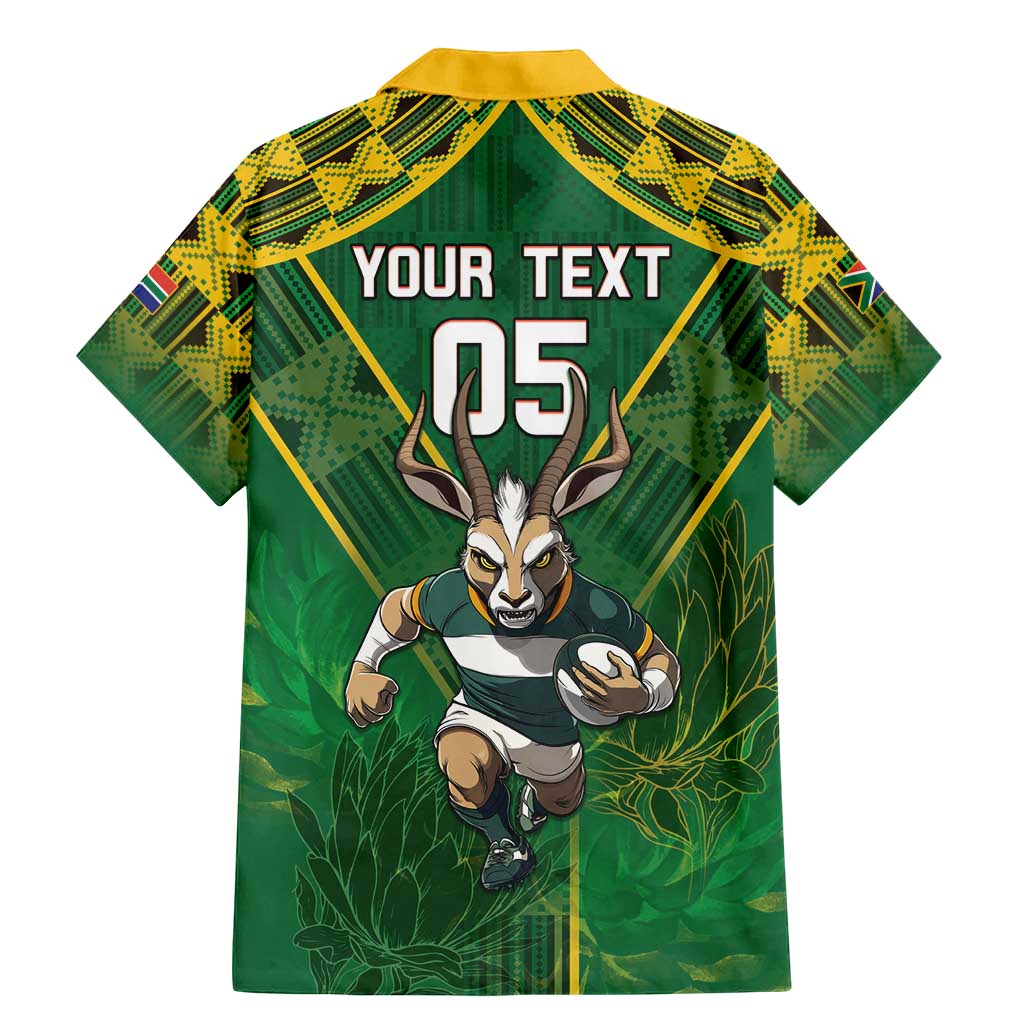 Custom South Africa Rugby 2024 Family Matching Mermaid Dress and Hawaiian Shirt Go Bokke African Pattern LT05 - Wonder Print Shop