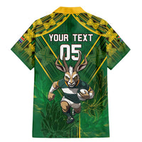 Custom South Africa Rugby 2024 Family Matching Mermaid Dress and Hawaiian Shirt Go Bokke African Pattern LT05 - Wonder Print Shop