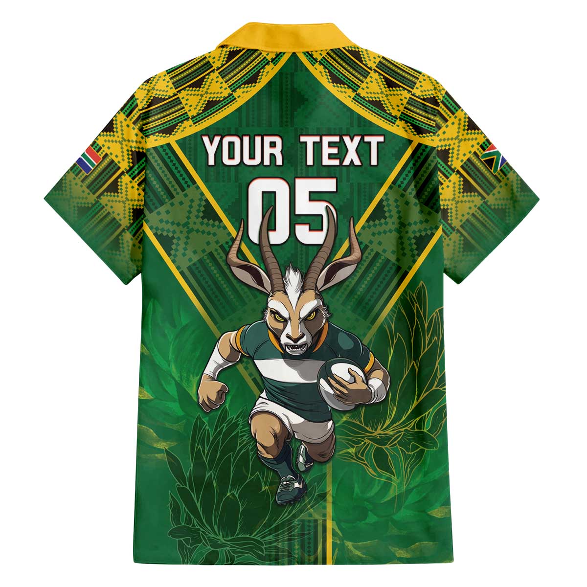 Custom South Africa Rugby 2024 Family Matching Puletasi and Hawaiian Shirt Go Bokke African Pattern LT05 - Wonder Print Shop