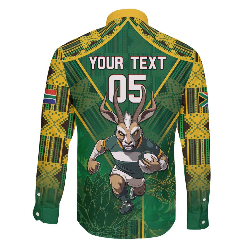 Custom South Africa Rugby 2024 Family Matching Tank Maxi Dress and Hawaiian Shirt Go Bokke African Pattern LT05 - Wonder Print Shop