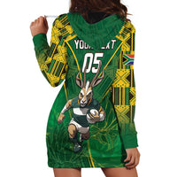 Custom South Africa Rugby 2024 Hoodie Dress Go Bokke African Pattern LT05 - Wonder Print Shop