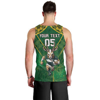 Custom South Africa Rugby 2024 Men Tank Top Go Bokke African Pattern LT05 - Wonder Print Shop