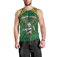 Custom South Africa Rugby 2024 Men Tank Top Go Bokke African Pattern LT05 - Wonder Print Shop