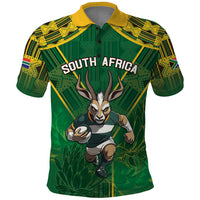 Custom South Africa Rugby 2024 Polo Shirt Go Bokke African Pattern LT05 - Wonder Print Shop