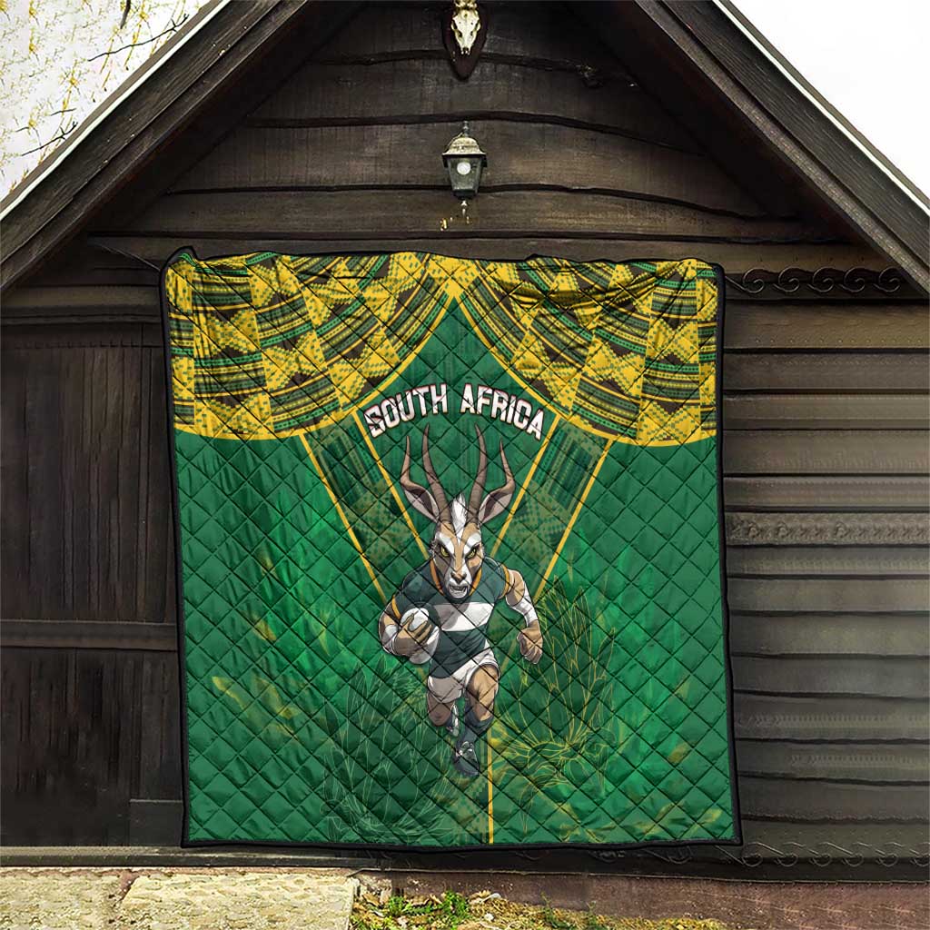 South Africa Rugby 2024 Quilt Go Bokke African Pattern LT05 - Wonder Print Shop