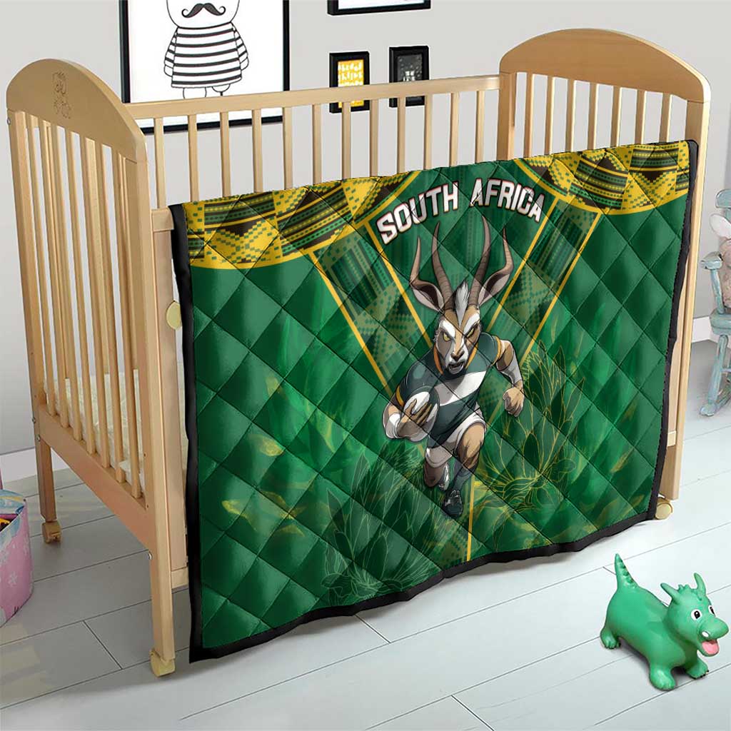 South Africa Rugby 2024 Quilt Go Bokke African Pattern LT05 - Wonder Print Shop