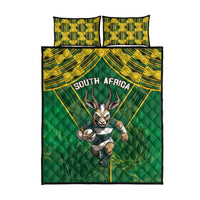 South Africa Rugby 2024 Quilt Bed Set Go Bokke African Pattern LT05 - Wonder Print Shop