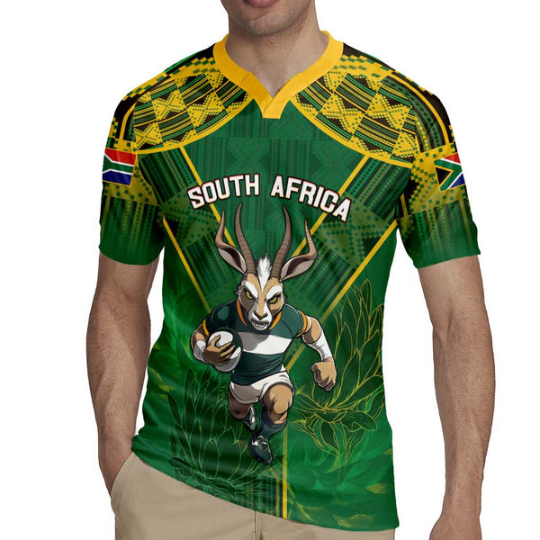 Custom South Africa Rugby 2024 Rugby Jersey Go Bokke African Pattern ...