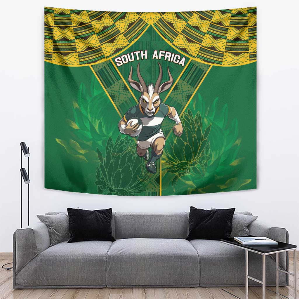 South Africa Rugby 2024 Tapestry Go Bokke African Pattern LT05 - Wonder Print Shop