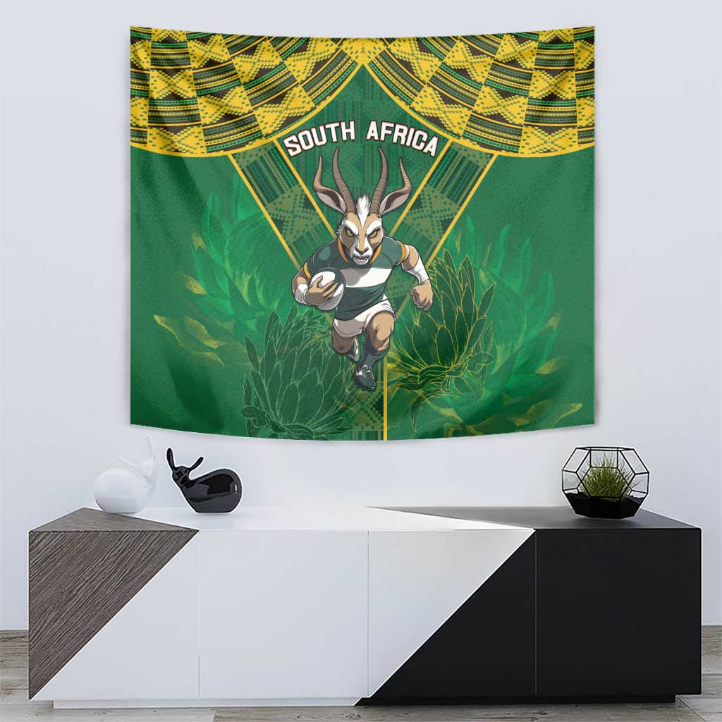 South Africa Rugby 2024 Tapestry Go Bokke African Pattern LT05 - Wonder Print Shop