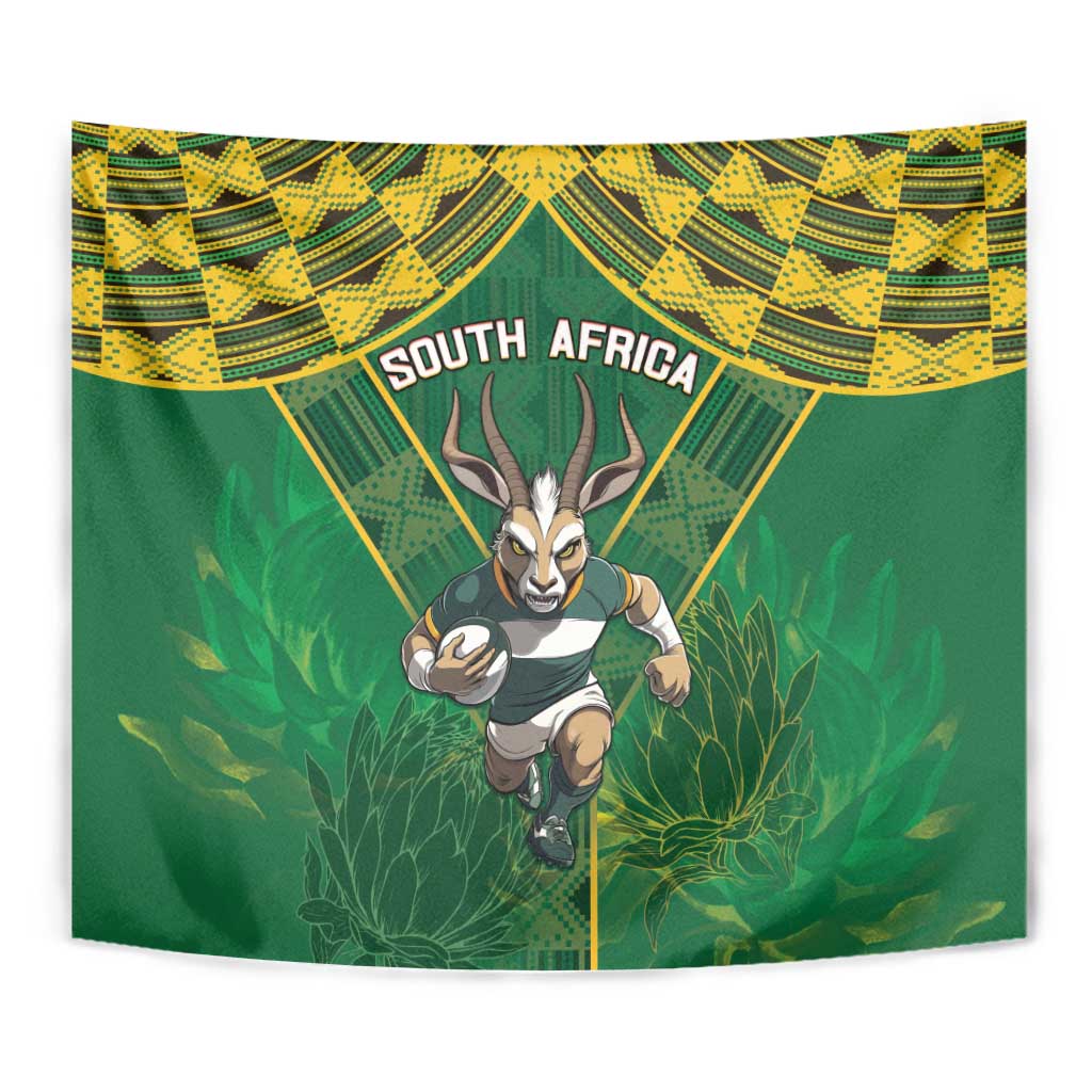 South Africa Rugby 2024 Tapestry Go Bokke African Pattern LT05 - Wonder Print Shop