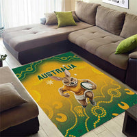Australia Rugby 2024 Area Rug Go Wallabies Aboriginal Pattern LT05 - Wonder Print Shop