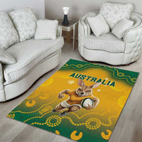 Australia Rugby 2024 Area Rug Go Wallabies Aboriginal Pattern LT05 - Wonder Print Shop