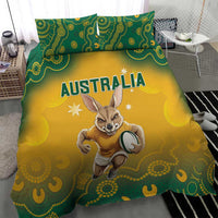 Australia Rugby 2024 Bedding Set Go Wallabies Aboriginal Pattern LT05 - Wonder Print Shop