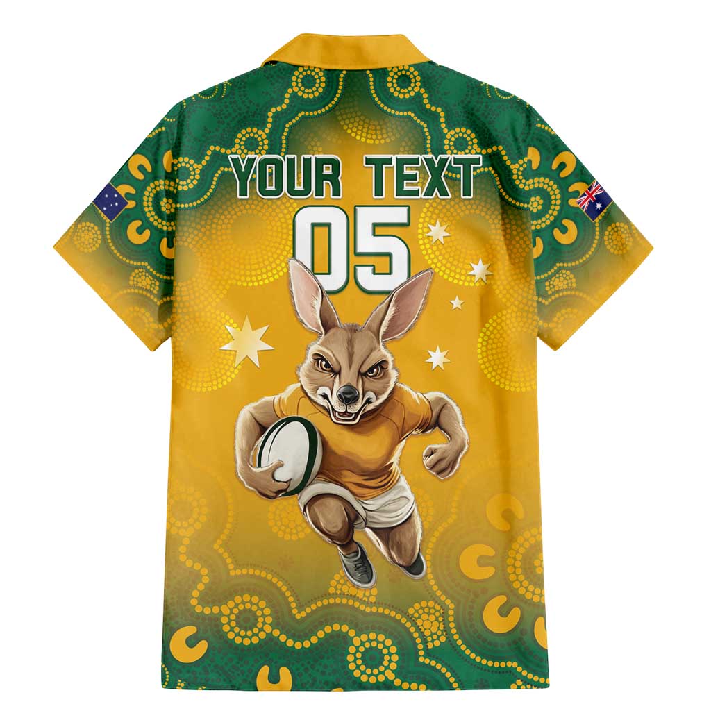 Custom Australia Rugby 2024 Family Matching Mermaid Dress and Hawaiian Shirt Go Wallabies Aboriginal Pattern LT05 - Wonder Print Shop