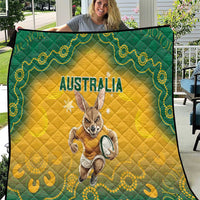 Australia Rugby 2024 Quilt Go Wallabies Aboriginal Pattern LT05 - Wonder Print Shop