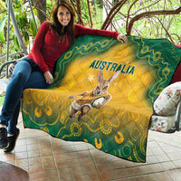 Australia Rugby 2024 Quilt Go Wallabies Aboriginal Pattern LT05 - Wonder Print Shop