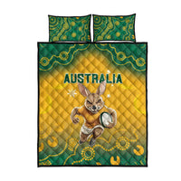 Australia Rugby 2024 Quilt Bed Set Go Wallabies Aboriginal Pattern LT05 - Wonder Print Shop