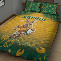 Australia Rugby 2024 Quilt Bed Set Go Wallabies Aboriginal Pattern LT05 - Wonder Print Shop