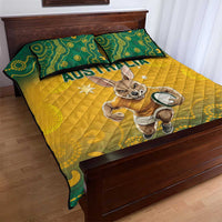 Australia Rugby 2024 Quilt Bed Set Go Wallabies Aboriginal Pattern LT05 - Wonder Print Shop